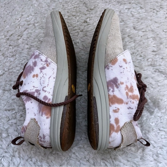 Merrell Gridway Cotton Canvas Sneakers Lace-Up Shoes Women's Size 7.5 Beige - Picture 4 of 8